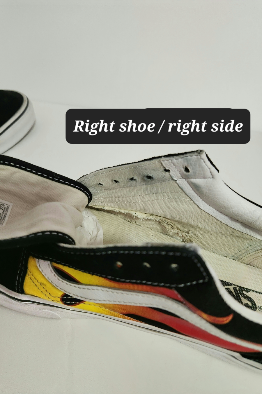 9 - Old Skool Vans Flame Shoes