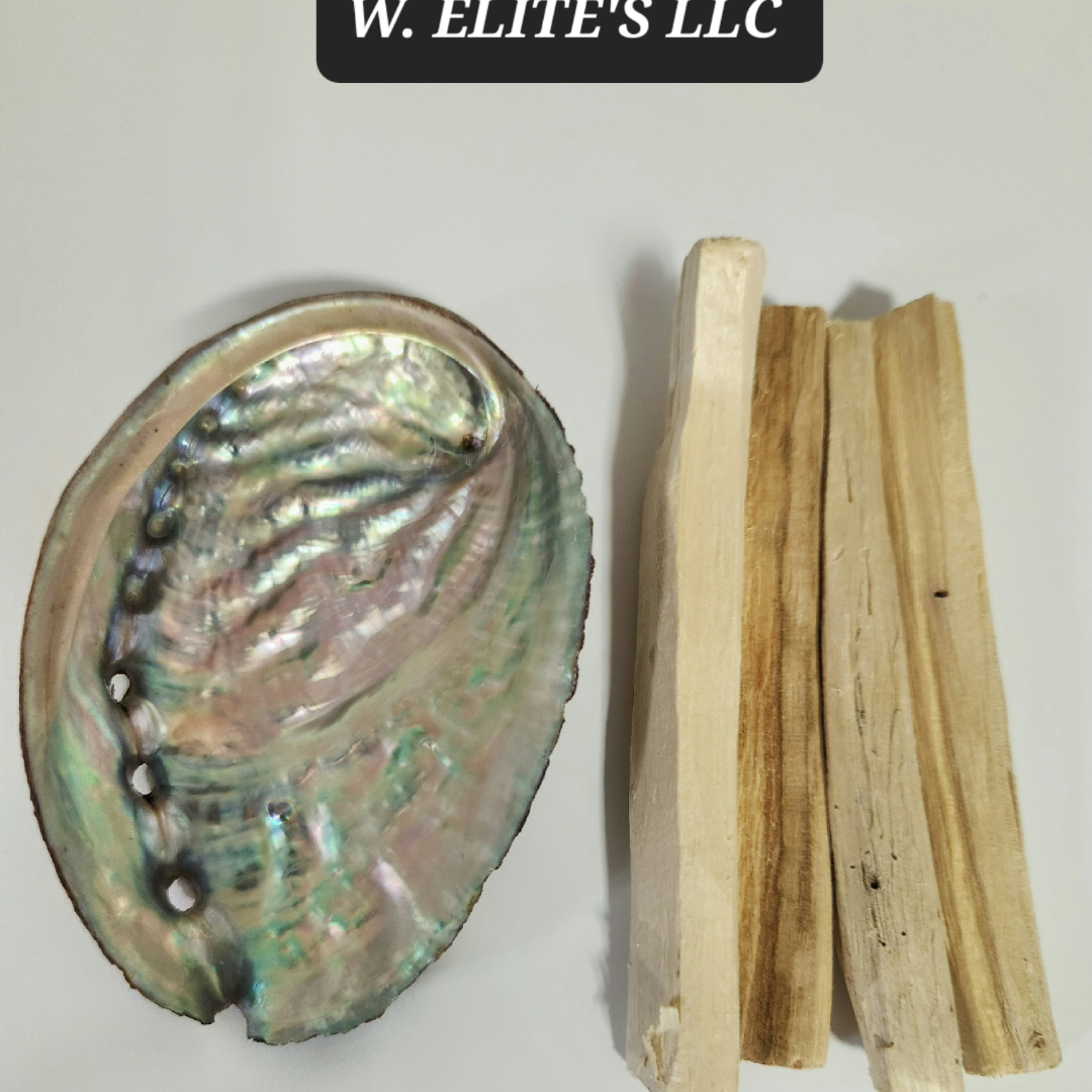 Abalone shell + Palo Santo sticks