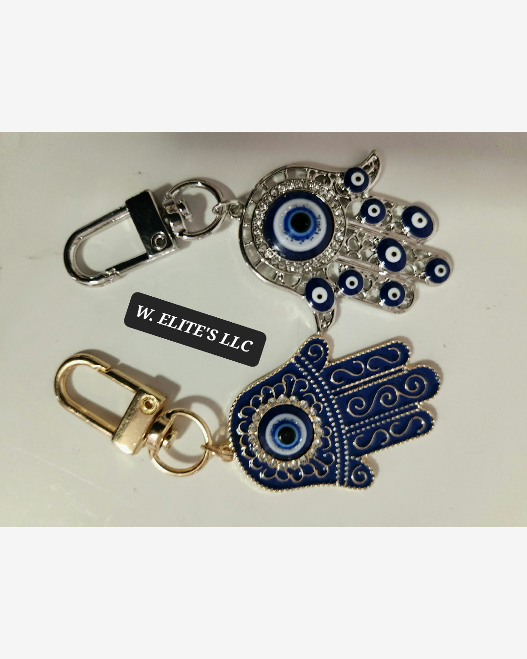 Bling hamsa hand keychain