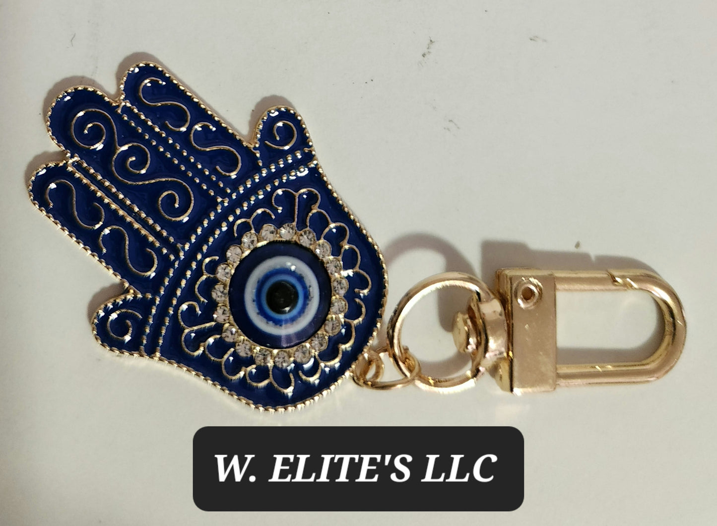 Bling hamsa hand keychain