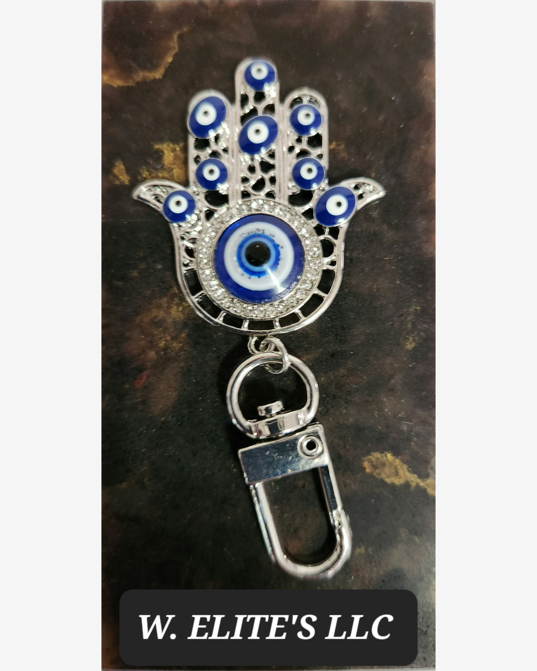 Bling hamsa hand keychain