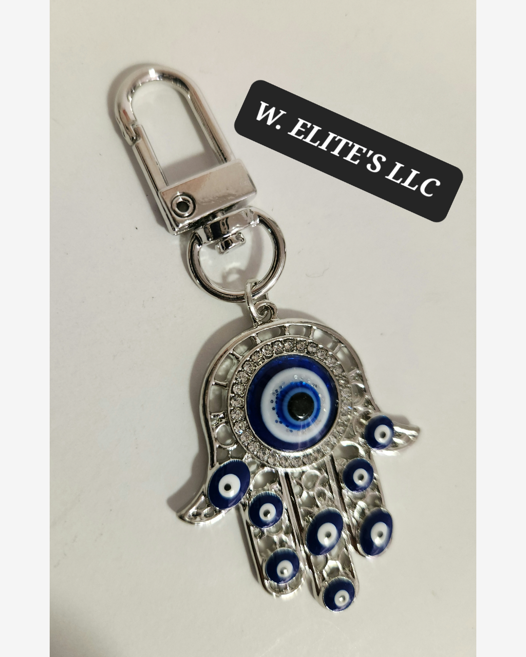 Bling hamsa hand keychain