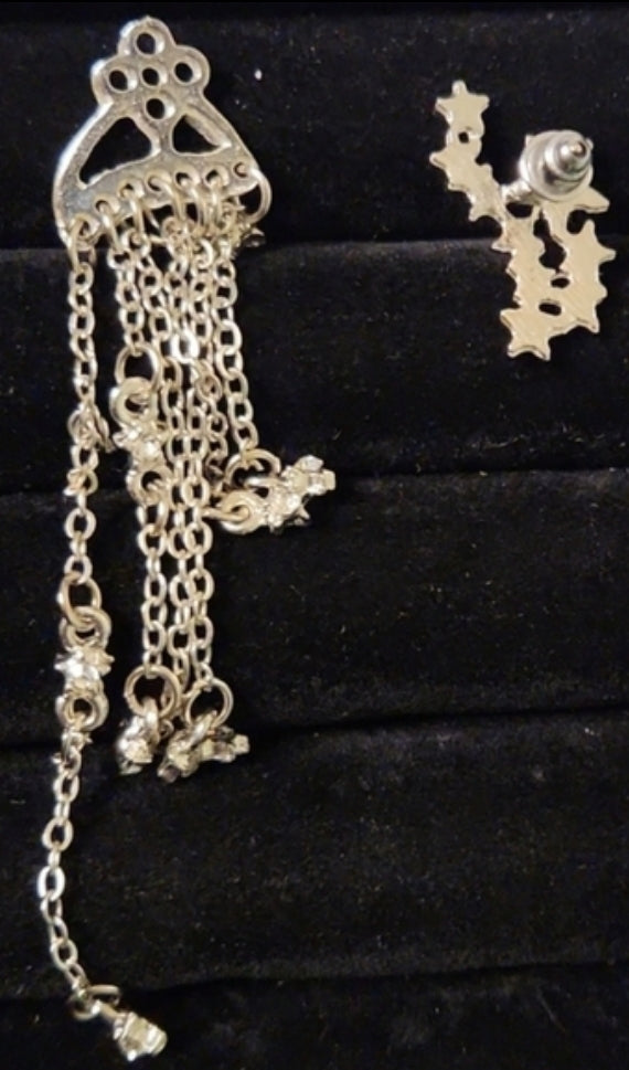 Alloy Rhinestone - Star dangle earrings