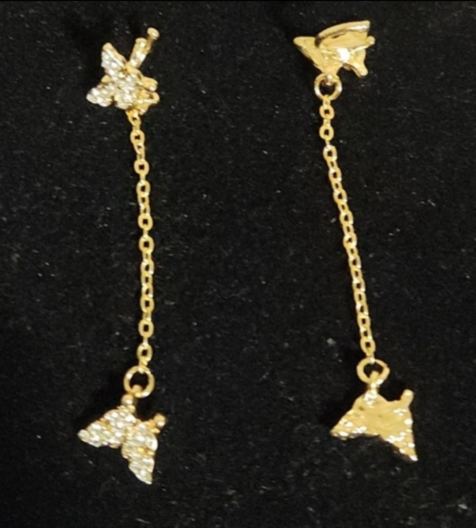 1 pair - Butterfly Ear cuff