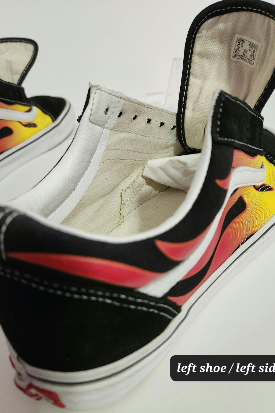 9 - Old Skool Vans Flame Shoes