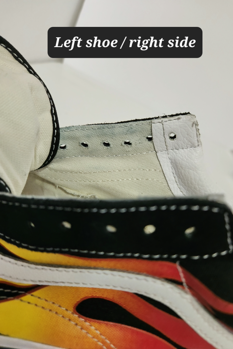 9 - Old Skool Vans Flame Shoes