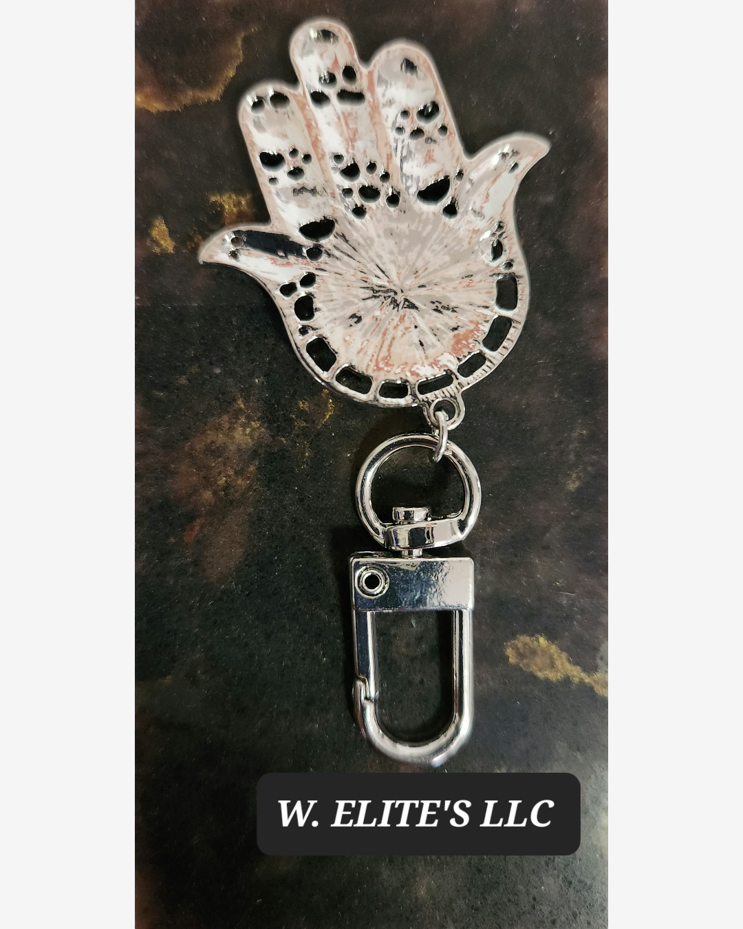 Bling hamsa hand keychain
