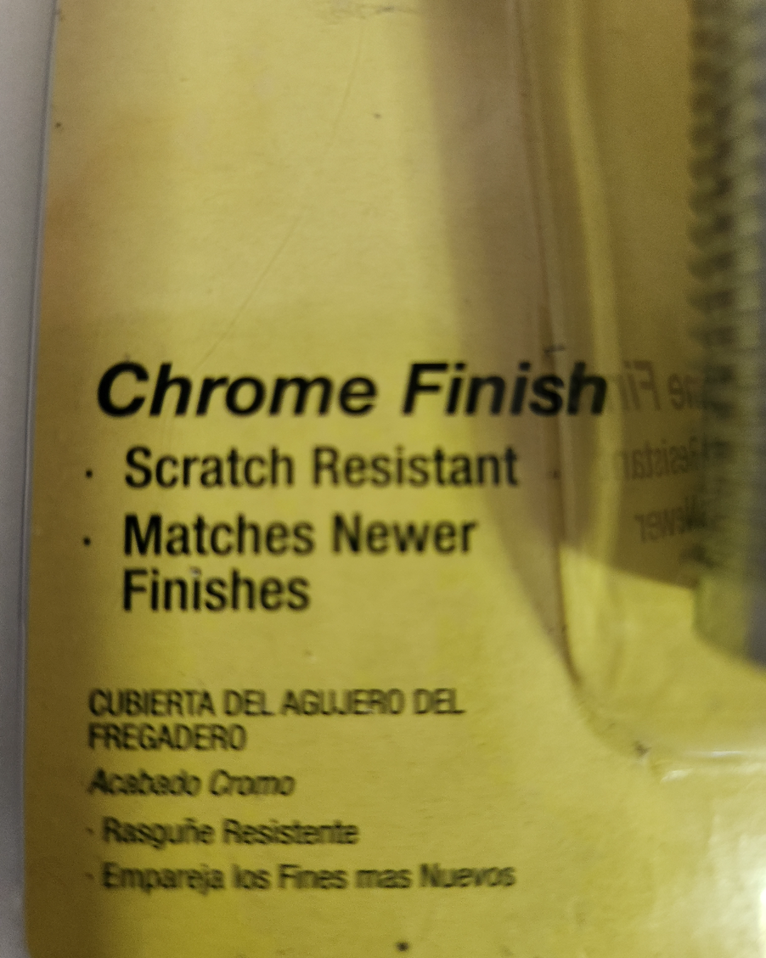 Sink hole cover - Chrome finish