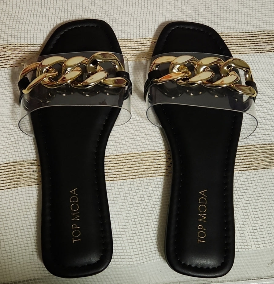 Women's Black Sandals - Size 10