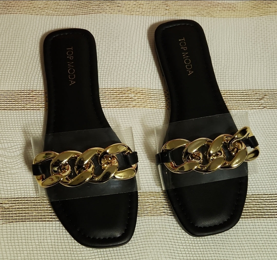 Women's Black Sandals - Size 10