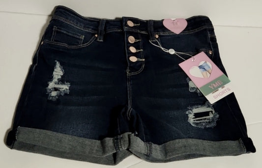 Size 14 - Girl's Ripped denim mini shorts