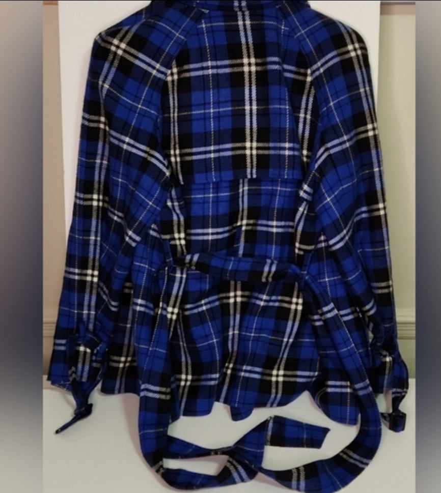 M - Blue Plaid Jacket