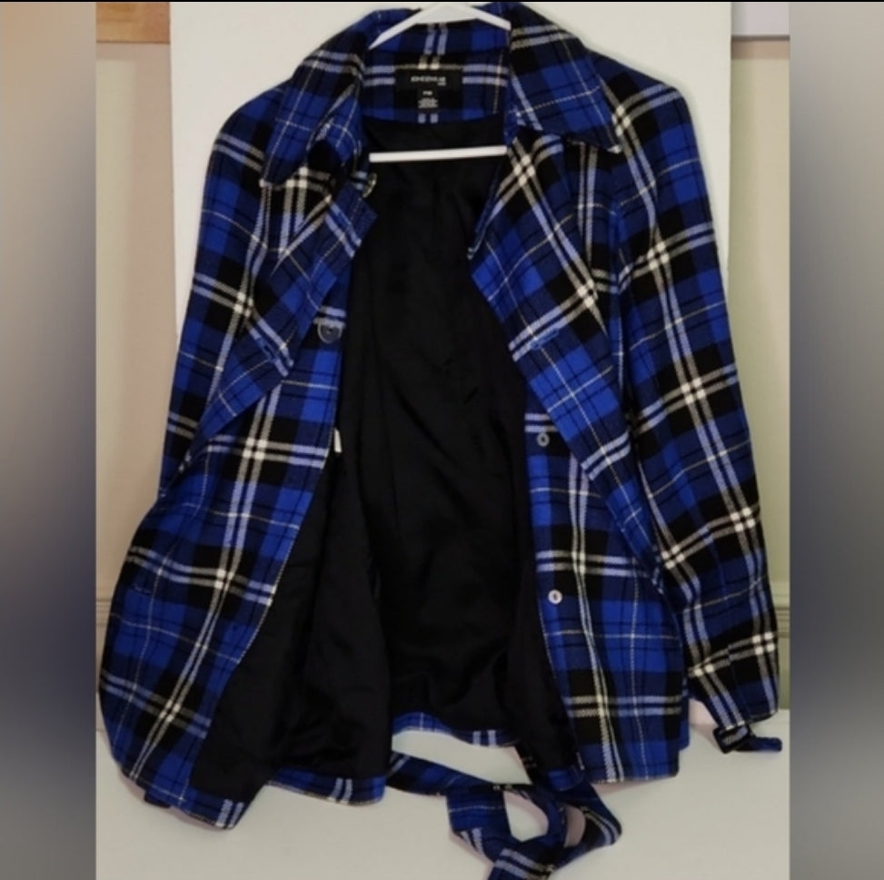 M - Blue Plaid Jacket