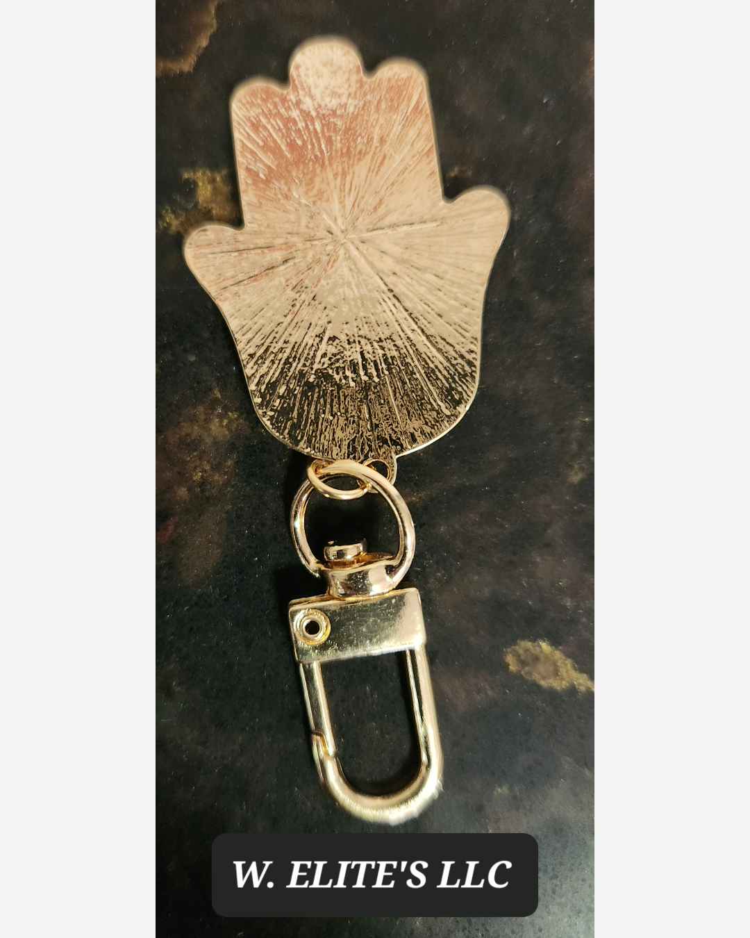 Bling hamsa hand keychain